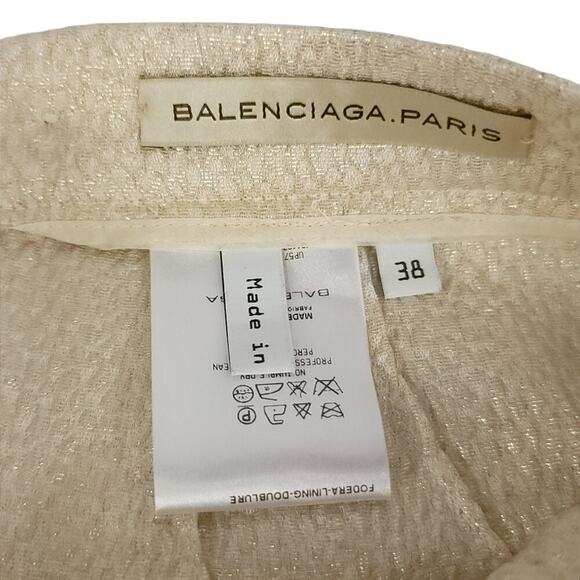 Balenciaga Silk Blend Shimmer Pencil Skirt - Picture 7 of 10